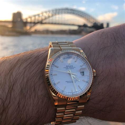 rolex day date solid gold|rolex gold day date 36mm.